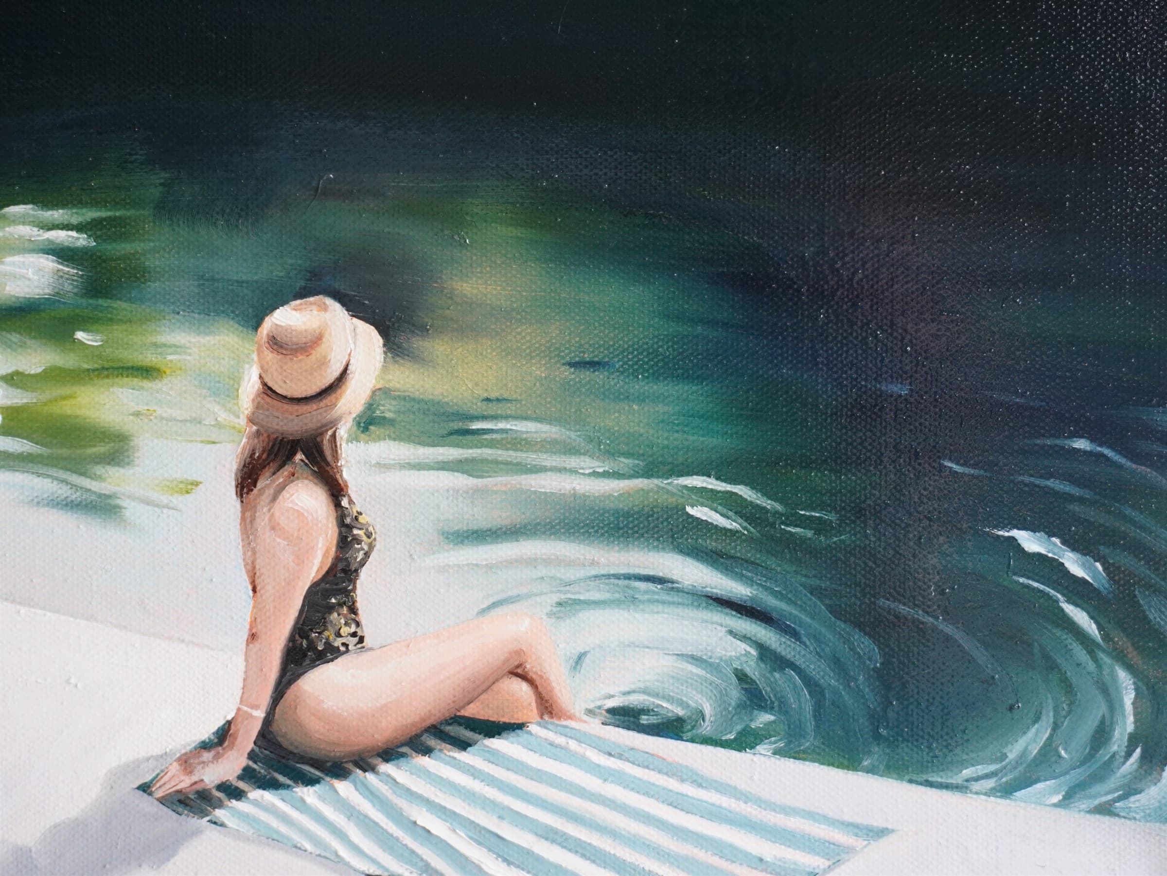 Poolside figure